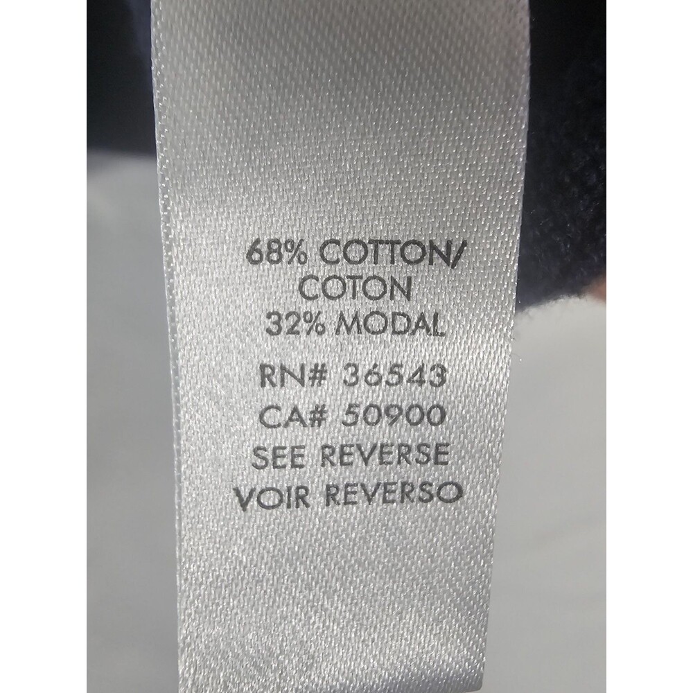 Calvin Klein Sweater Men's L Navy Blue Striped Round Neck Pullover - Picture 6 of 6